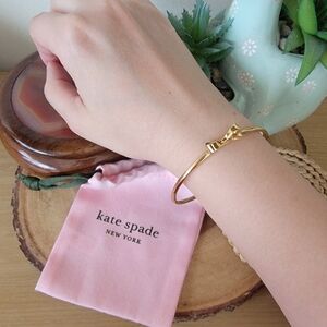 Kate Spade Gold Bow Bracelet Minimalist Bangle